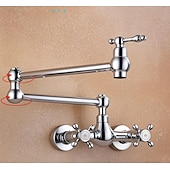 cheap Bathroom Sink Faucets-Bathroom Sink Faucet - Wall Mount Electroplated Centerset Single Handle Two HolesBath Taps