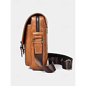 economico Borselli da uomo-Borsa a tracolla da uomo in similpelle – borsa a tracolla vintage con fibbia e tasca con cerniera, elegante e pratica per lavoro, viaggi e uso quotidiano – regalo perfetto per la festa del papà