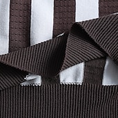 preiswerte Herren Elite Polo-Herren Polo Geschäft Lässig Umlegekragen Kurzarm Gitter Vertikale Streifen V-Ausschnitt Weich Sommer Frühling Herbst Kastanienbraun Dunkelblau Schwarz Dunkelkaffee Polo