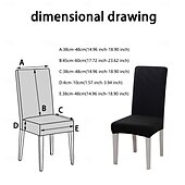 abordables Funda para silla de comedor-Funda para silla de comedor, funda para taburete, fundas de poliéster con estampado geométrico