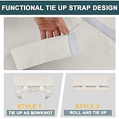 economico Accessori finestre-Copertura per Finestra in Lino Tenda per Porta in Vetro Francese Opaca Raccoglibili Ombreggiature Romane Autoadesive Isolate Termicamente Tricia Bloccaggio Luce Oscurante Privacy 1 Pannello
