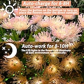 preiswerte Landschaftslichter-4 Stück Solar-Blumenlichter für den Außenbereich, rosa, für Blumenfelder am Meer, Plug-in-Licht, warmes Licht, für Innenhof, Gartenweg, Rasen, Hochzeit, Festival-Atmosphäre, dekoratives Licht, 2 Funktionen, Muttertagsgeschenk