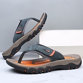 levne Sandály na dovolenou-Pánské outdoorové žabky s T-strap páskem a polstrovanou podrážkou, odolný vzor, sportovní vzhled pro dospělé, vhodné pro plážové aktivity, turistiku, použití u bazénu, letní dovolenou