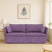 cheap Sofa Cover-Sofa Cover Suitable For BACKSÄLEN Sofa Solid Color Quilted Slipcovers