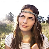 economico Accessori per acconciature-Fasce elastiche con perline e cristalli, per donne e ragazze