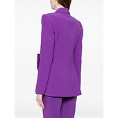 economico Tailleur pantalone della mamma-Completo madre della sposa a due pezzi elegante minimalista colletto camicia lunghezza al pavimento in tessuto elasticizzato manica lunga con volant colore solido 2025
