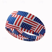 preiswerte Haarstyling-Zubehör-Stirnbänder mit amerikanischer Flagge für Männer, patriotisches gedrehtes Haarband in Rot, Weiß und Blau, dehnbares, sportliches Haar-Accessoire für den Unabhängigkeitstag der USA, den Gedenktag