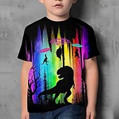 voordelige Jongens 3D Dieren-Jongens 3D Dinosaurus T-shirt Korte mouw Zomer Lente Modieus Basic Kinderen 4-12 jaar Strakke ronde hals Buiten Casual Dagelijks Normale pasvorm
