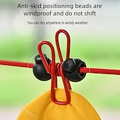 abordables Crochets et fixations-Corde à linge extensible antidérapante pour camping en plein air avec 12 clips, corde à linge extensible de voyage, corde à chaussettes, corde à linge suspendue