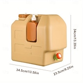 Bidon d'eau de camping portable de 5,28 gallons avec robinet &Distributeur de savon amovible - PE de qualité alimentaire sans BPA, robinet à débit réglable, large ouverture, conception durable pour le abordables Activité de Plein Air-Bidon d'eau de camping portable de 5,28 gallons avec robinet &Distributeur de savon amovible - PE de qualité alimentaire sans BPA, robinet à débit réglable, large ouverture, conception durable pour le