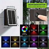 Недорогие Уличные светильники-2/4 шт. настенный светильник на солнечных батареях, водонепроницаемый, светящийся вверх и вниз, садовый светильник для забора, дома, заднего двора, террасы, крыльца, праздничного ландшафтного