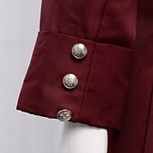 levne Svrchní oděvy-Retro Punk a gotika Středověké Kabát Maškarní Frak Ren Faire Princ Šlechtic Pevná barva Pánské Královský Steampunk předvečer Všech svatých Karneval Plesová maškaráda Výkon Párty a večer Dospělé Kabát