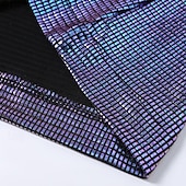 economico pantaloni casual-Per uomo Pantaloni da discoteca Pantaloni Pantaloni casual Paillettes Tasca Elastico in vita Semplice Comodità Feste Palcoscenico Luci da discoteca Vintage Glitter Argento Rosso Micro-elastico