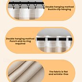 billiga Fönsterprodukter-Linnedraperier för Vardagsrum Sovrum Mörkläggnings-grommet Bundle Back Tab/Pinch Pleated Ljusblockerande Gardiner Rummet Mörkläggande 1 styck Kräm