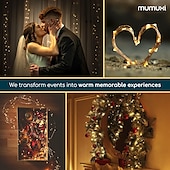 abordables Guirlandes lumineuses à piles-Lot de 12 guirlandes lumineuses LED étoilées de 2 m à 20 m, pour la Saint-Valentin, un mariage, une demande en mariage, une fête, un restaurant, une décoration d&#039;intérieur, un festival, Noël ou Halloween