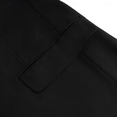 abordables Trajes de boda-Trajes de Fiesta para Hombre Trajes de Regreso a Casa Corbata Negra Smokings Moda Formal de Color Sólido Ajuste Estándar 2 Piezas De Un Solo Botón