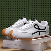preiswerte Sneaker für Herren-weiße sportliche Herren-Sneaker mit roten und blauen Akzenten – lässig, leicht, ideal für einen aktiven Lebensstil und Outdoor-Aktivitäten