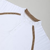 economico Maglietta casual Henley-Per uomo Maglia Henley Manica Corta Maniche Corte Henley Estate Semplice Sottile pieghettato Moda Designer Casual Patchwork Pieghe All&#039;aperto Vacanza Casuale Bianco Blu marino Kaki Maglietta Top per