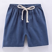 billiga Underdelar-Barn Pojkar Shorts Ensfärgat Mjukt Komfort Shorts Utomhus Grundläggande Svart Gul Vin Mid midja