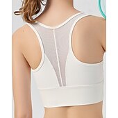 economico Camicia Donna-Per donna Reggiseno da tennis Senza Maniche Rete Traspirante Resistente agli urti Tennis Golf Corsa Il giro Tinta unita Nero Bianco Rosa Abbigliamento da tennis