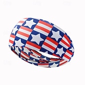 preiswerte Haarstyling-Zubehör-Stirnbänder mit amerikanischer Flagge für Männer, patriotisches gedrehtes Haarband in Rot, Weiß und Blau, dehnbares, sportliches Haar-Accessoire für den Unabhängigkeitstag der USA, den Gedenktag