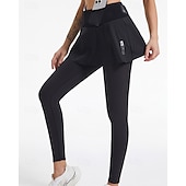 voordelige Vrouwenrokken en shorts-Dames Effen Tennisrok met legging Geplooid Zijzakken Sneldrogend Tennis Golf Augurkbal Kleding Onderlichaam Zwart Blauw Grijs Tenniskleding