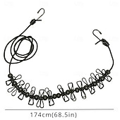 abordables Crochets et fixations-Corde à linge extensible antidérapante pour camping en plein air avec 12 clips, corde à linge extensible de voyage, corde à chaussettes, corde à linge suspendue