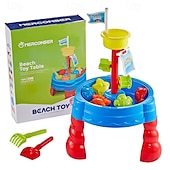 Недорогие Пляжные и уличные игрушки-водный стол для малышей 3-5 1-3 - детский водный стол для улицы - сенсорный стол для песка пляжные летние игрушки песочница стол для игр на открытом воздухе водные игрушки брызгающий стол водный стол