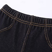 cheap Bottoms-Kids Girls&#039; Leggings Solid Color Daily School 4-12 Years Spring Black Navy Blue