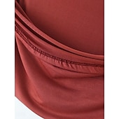billige Plain t-skjorte-Dame Bluse Helfarge Stilfull Fritid Kortermet V-hals Vanlige topper Daglig Svart Hvit Rosa Rød Marineblå Sommer Vår