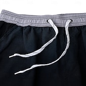 billiga Herrarnas Elite Shorts-Herr Shorts Beach Shorts Snörning Färgblock Andningsfunktion Snabb tork Knelängd Utomhus Semester Hem Semester Etnisk Stil Svart+Grå Mörkröd Elastisk