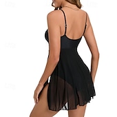 abordables Maillots une pièce et tankinis-Femmes Maillot de bain 1 pièce Dos Nu Maillot de Bain Floral Maillots de Bain Noir Jaune Respirant Séchage Rapide Sans manches - Natation Surf Plongée en apnée Été