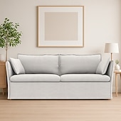 cheap Sofa Cover-Sofa Cover Suitable For BACKSÄLEN Sofa Solid Color Quilted Velvet Slipcovers