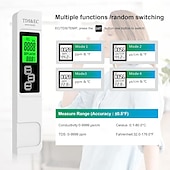 cheap Measuring Tools-Most Accurate So Far 4-in-1 Instant Read TDS Meter, Measures TDS, EC, &amp; Temperature (C/F) , Digital Water Testing Kit for Tap, Well, Pool, Hydroponics, Aquarium, RO/DI System White