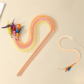 baratos Brinquedos Para Gatos-Brinquedo com Penas Brinquedo interativo com Removível Durável Exercício para animais de estimação Liberando Pressão Pet Training para Gatos Gatinho Interior Exterior Brinquedos Para Pet