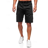 abordables Short de survêtement-Homme Short athlétique Shorts de survêtement Shorts Shorts d&#039;été Avec Poches Cordon de serrage Taille Élastique Uni Confort Respirant Court Extérieur Sports Classique Occasionnel Noir Gris Claire