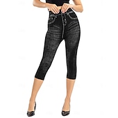 cheap Blue 3D Print-Women&#039;s Leggings Capri Pants 3D Print Chinos Vintage Streetwear Casual Calf-Length High Waist Plain Printing Comfy Soft Comfortable Stretchy Outdoor Street Black Red Blue Gray Summer Slim Fit