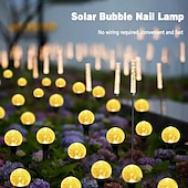 cheap Pathway Lights &amp; Lanterns-Solar Pathway Lights Landscape Lights Bubble Beads Shaped Outdoor Professional Waterproofing Solar String Lights for Path Garden Patio Decorative Creative Lamp