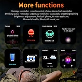 ieftine Ceasuri Smart-Ceas inteligent HDT11Ultra, ecran tactil complet de 2,02&quot;, Bluetooth, apeluri, ceas inteligent pentru sport, lanternă, contor de pași, moduri multi-sport, mesaje push, compatibil cu Android și iOS