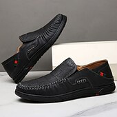 Χαμηλού Κόστους Slip-On Καθημερινά Παπούτσια-Ανδρικά πορτοκαλί μοκασίνια από τεχνητό δέρμα, άνετα, casual παπούτσια, ιδανικά για καθημερινή χρήση και χαλαρές εξόδους.