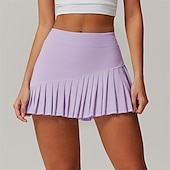 cheap Women&#039;s Skirts &amp; Skorts-US Open Women&#039;s Tennis Skirts with Shorts Pleated Side Pockets Quick Dry Tennis Golf Pickleball Solid Colored Skort Black White Navy Blue Tennis Clothing