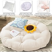 abordables Housse de canapé-Coussin rond pour balcon, patio, jardin, extérieur ou intérieur, coussin de chaise suspendu, coussin de remplacement pour chaise en forme d&#039;œuf