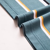 preiswerte Herren Elite Polo-Herren Poloshirt aus Seide, Baumwolle und Lyocell, formelle Arbeit, Turndown, kurze Ärmel, Basic, formal, gestreift, Streifendruck, Sommer, normale Passform, schwarz-grün