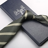 economico Cravatte e papillon da uomo-Per uomo Cravatte Moda Affari Jacquard A righe Ricevimento di matrimonio Abbigliamento quotidiano