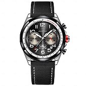 abordables Relojes de Cuarzo-Reloj de cuarzo multifunción para hombre, nuevo, resistente al agua, con luz nocturna y cronómetro, a la moda y para tiempo libre, 862
