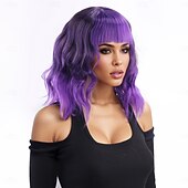 Synteettiset peruukit Laineita Vesiaalto Epäsymmetrinen leikkaus Otsatukka Koneella valmistettu Peruukki 14 tuumaa A1 Synteettiset hiukset Naisten Anime Klassinen Mukava Violetti halpa Synteettiset trendikkäät peruukit-Synteettiset peruukit Laineita Vesiaalto Epäsymmetrinen leikkaus Otsatukka Koneella valmistettu Peruukki 14 tuumaa A1 Synteettiset hiukset Naisten Anime Klassinen Mukava Violetti