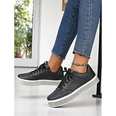 baratos Ténis de mulher-Tênis feminino branco e rosa com plataforma de glitter arco-íris, calçado casual com cadarço para uso diário e encontros