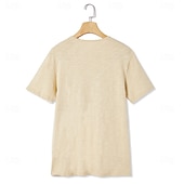 preiswerte Lässiges Henley-T-Shirt-2er-Pack Herren-T-Shirt, Henley-Shirt, kurzärmlig, einfarbig, Designer, Basic, modern, zeitgenössisch, Knöpfe, einfarbig, Henley, Urlaub, Straße, lässig, Sommer, Henley-T-Shirt
