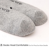 cheap Men's Socks-Men's 5 Pairs Multi Packs Socks Running Socks Casual Socks Black White Color Plain Vacation Sports &amp; Outdoor Daily Basic Medium Spring Fall Fashion Casual