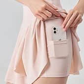 abordables Faldas y Skorts para Mujeres-Mujer Color sólido Falda casual Faldas de tenis con pantalones cortos Multi capa UPF50+ Dispersor de humedad Tenis Golf pepinillo Negro Blanco Amarillo Ropa de tenis